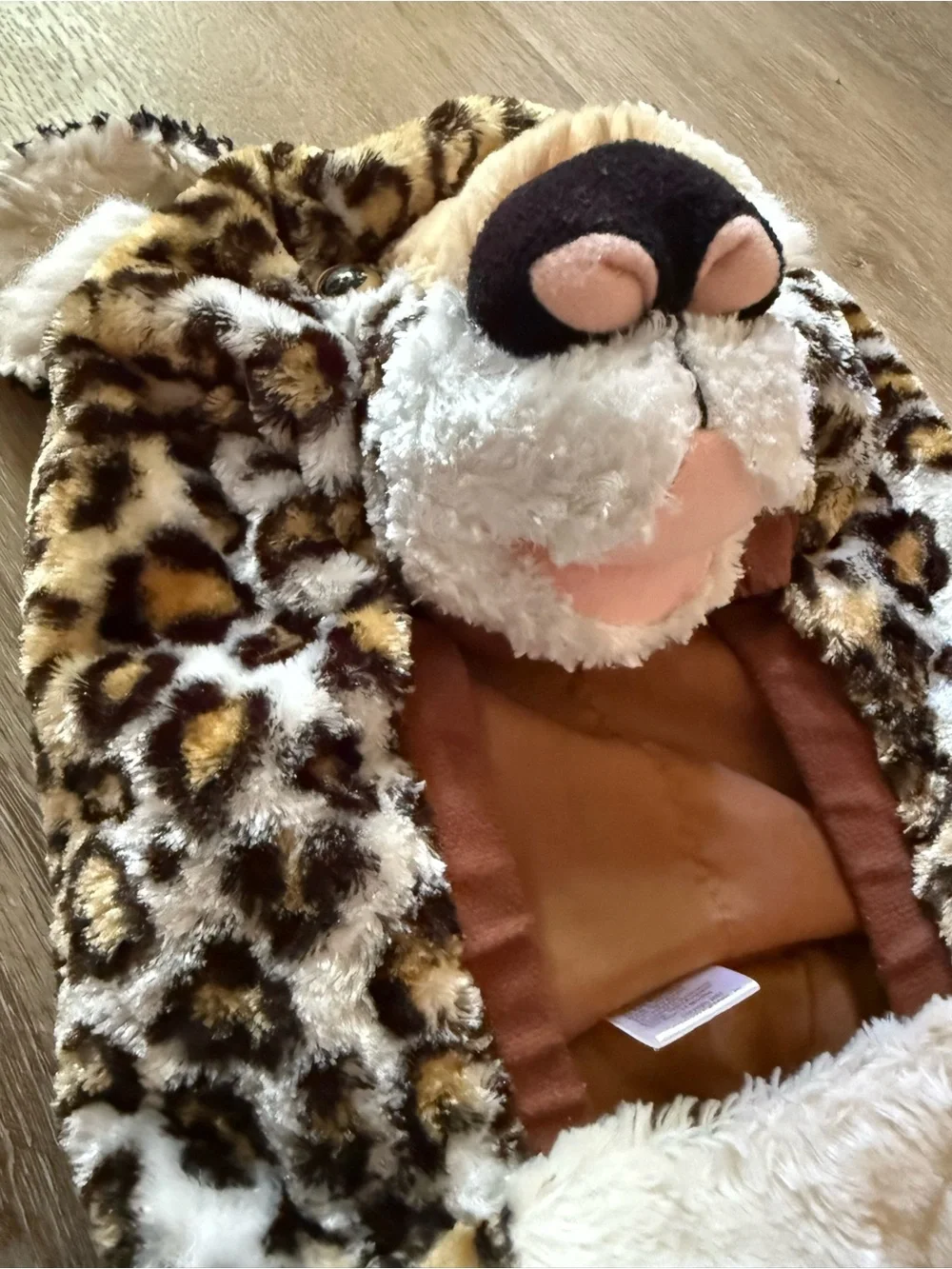 Toddler Leopard Plush Hooded Animal Halloween Costume Size 24 Months / 2 Years